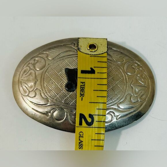Late 70’s Covered Wagon Silver Belt Buckle Western Cowboy Theme - Picture 9 of 9
